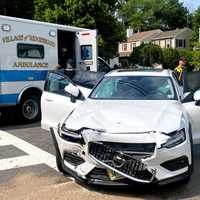 Woman, Child OK After Collision With Landscaping Truck In Ridgewood