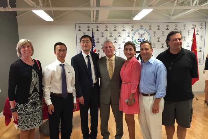 Chinese Team Swims Through Norwalk On The Way To Rio For Olympics