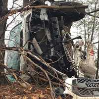 Woodcliff Lake Victim, 17, OK After Pickup Rolls Into Trees Off Route 17
