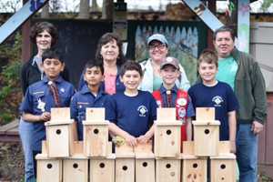 Cub Scouts Bring Birdhouses To Rutherford Garden