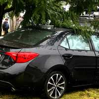 <p>Outside the Tesla Paramus dealership on northbound Route 17 before A&amp;S Drive.</p>