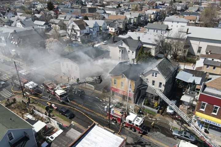 Massive Fire Rips Through Elizabeth Deli