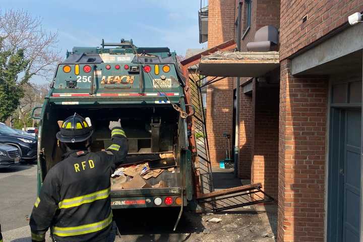 Garbage Truck Destroys Ridgewood Apartment Balcony