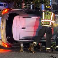 <p>Glen Rock firefighters were assisted by their colleagues from Hawthorne in removing the driver from her Chevy Trax.</p>