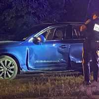 <p>No injuries were reported in the crash at the northbound Route 208 entrance from Maple Avenue in Fair Lawn.</p>