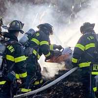 <p>Fair Lawn firefighters at work.</p>