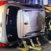 <p>The heroes got the vehicle stabilized, then carefully and safely freed the driver.</p>