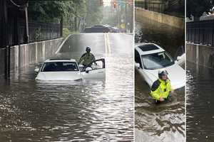 3 Feet High And Flooding: Motorist Rescued From Partially Submerged Sedan In Glen Rock (PHOTOS)