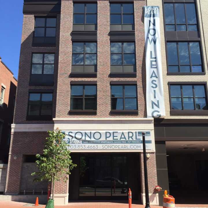 SoNo Pearl, a new luxury apartment complex, is leasing in South Norwalk.