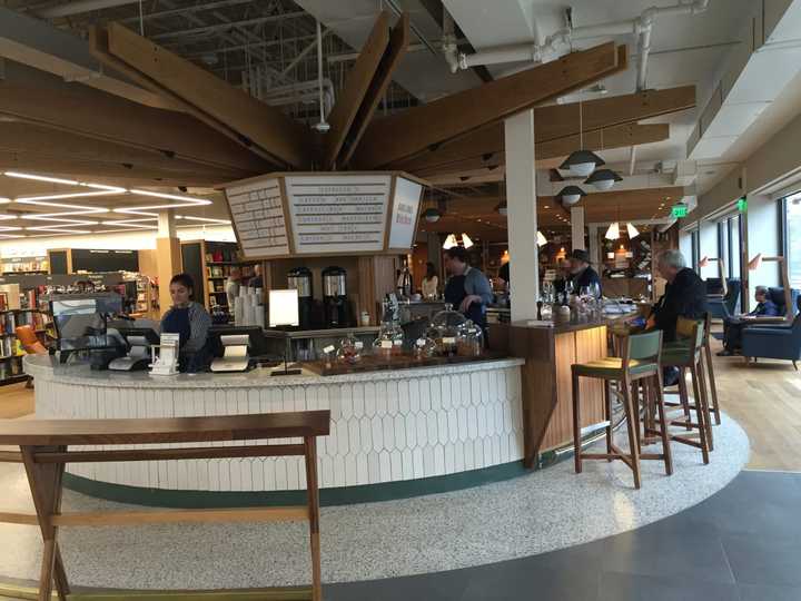 The coffee bar at Barnes &amp; Noble Kitchen in Scarsdale.