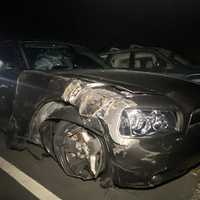 <p>The 2010 Dodge Charger from Ridgewood got the worst of it in the Glen Rock collision.</p>