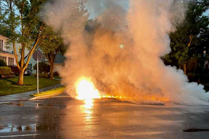 Paramus Power Lines Catch Fire During Afternoon Thunderstorm