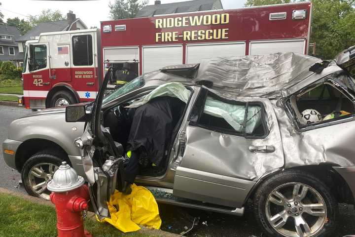 Driver Hospitalized In Ridgewood Crash