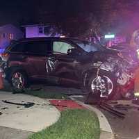 <p>The Toyota Highlander got the worst of the impact at the corner of John Street and Morlot Avenue in Fair Lawn.</p>