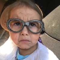 <p>A young lady from Brewster dressed up as an old lady for Halloween.</p>