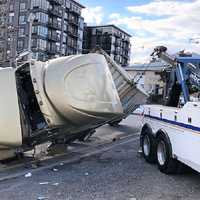 <p>ABC Towing righted the rig and removed the wreck.</p>