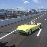 <p>Gov. Andrew M. Cuomo with World War II vet Chick Gallela and Sleepy Hollow resident, who was at the Tappan Zee Bridge opening in 1955.</p>