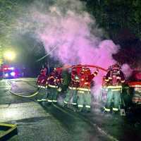 <p>The 2016 Kia Sorento went up in flames at the intersection of Timberline Road and Powderhorn Drive in Ho-Ho-Kus shortly after 10 p.m. Saturday, April 27.
  
</p>