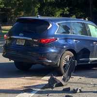 <p>An Acura sedan collided with this Infiniti SUV at Cantrell Road and Highland Avenue in Ridgewood shortly before 8:30 a.m. Wednesday, Sept. 21.</p>