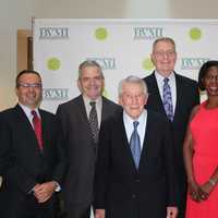 <p>This year's BMVI honorees, from left: Philip L. Micale, M.D.; Richard Watson, M.D.; Kenneth Herman, Ed.D.; Michael G. Faust, M.D.; V. Merle McIntosh, M.D.; and Scott David Lippe, M.D.</p>