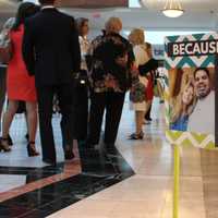 <p>A sign reminds attendees of the importance of donor support at the BVMI gala. </p>