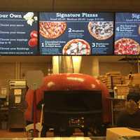 <p>The pizza shop at Wegmans Montvale where you can make your own.</p>