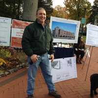 <p>Mayor Paul Aronsohn and Village Manager Roberta Sonenfeld brief guests on Ridgewood&#x27;s proposed parking garage.</p>