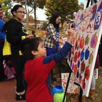 <p>Pinot&#x27;s Pallet set up a canvas for guests to paint on.</p>