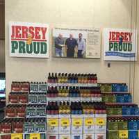 <p>Wegmans shows off its Jersey pride in the liquor store, attached to the new Montvale store.</p>