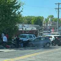 2 Vehicles Badly Damaged In Crash At Major Hackensack Roadway, Route 17 Ramp