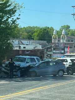 2 Vehicles Badly Damaged In Crash At Major Hackensack Roadway, Route 17 Ramp