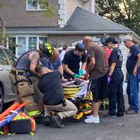 <p>The worker was in obvious pain after suffering injuries that responders said weren&#x27;t considered life-threatening.</p>