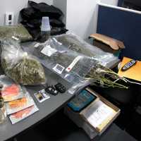 <p>Eight pounds of raw marijuana, crack, Molly, illegal Viagra and Xanax, THC oils, vapes, drug paraphernalia -- and $72,124 in cash.</p>