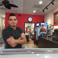 <p>Ariel Espejo, 25, at El Tango Argentina&#x27;s new Hackensack location.</p>