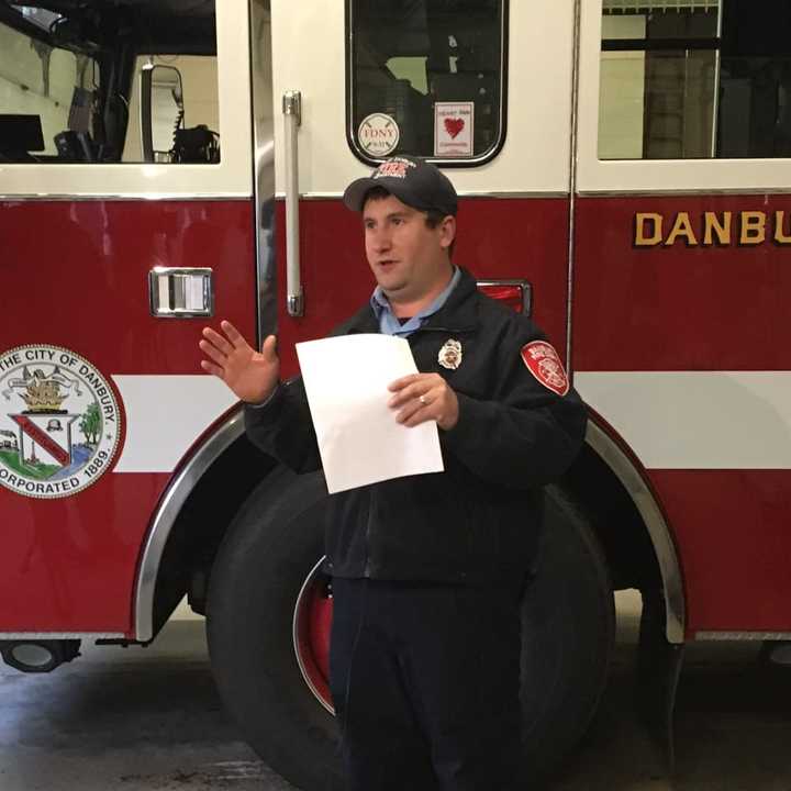 James Gagliardo, communications coordinator for the Danbury Fire Department, describes the life-saving effort by a mother, 9-year-old brother and emergency dispatcher to save a choking baby.