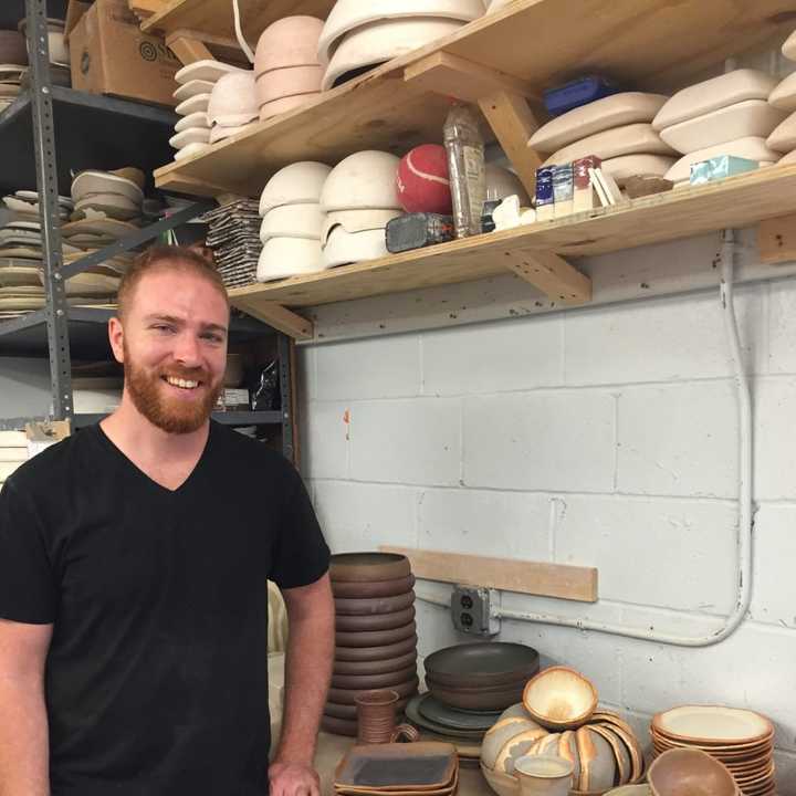 Carmel native Connor McGinn works out of the Clay Art Center in Port Chester.