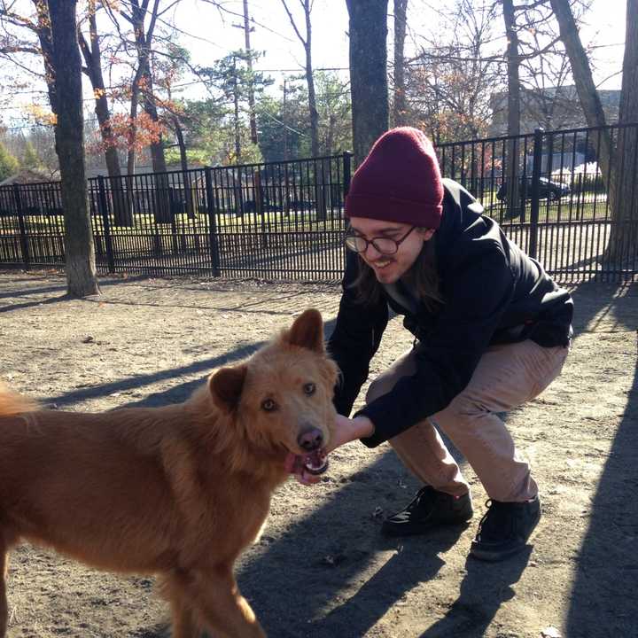 Tyler and his rescue, Shuggie.