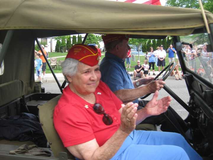 A participant in Suffern&#x27;s 2015 Memorial Day Parade.