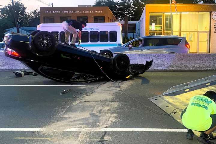 SEE ANYTHING? 2nd Vehicle May Have Been Involved In Fair Lawn Rollover Crash That Injured Two