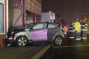 Crash Cracks Utility Pole On Midland Park Main Drag