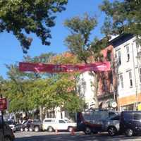 <p>Greenwich Avenue is decked out for the Go For Pink event on Thursday.</p>