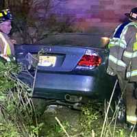 <p>The Toyota Camry was headed south on Route 208 when it careened off the highway, uprooted a sign and struck a building on Virginia Drive in the Blue Ridge Manor Condos in Fair Lawn around 11 p.m. Aug. 26.</p>