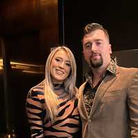 <p>Samantha Gangewere and Genc Gashi.</p>