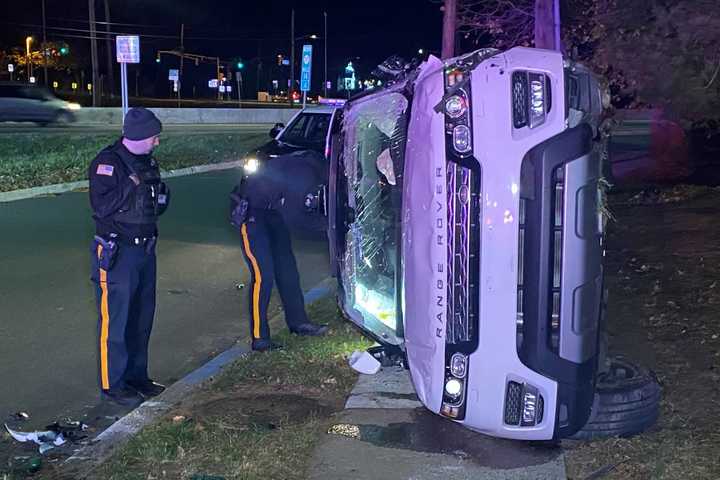 SUV Tips On Route 17 Exit Ramp