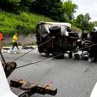 <p>ABC Towing righted and removed the rig.</p>