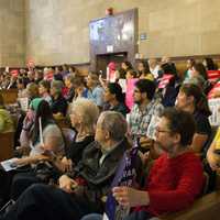 <p>The scene at the Board of Legislators as the Immigrant Protection Act passed.</p>