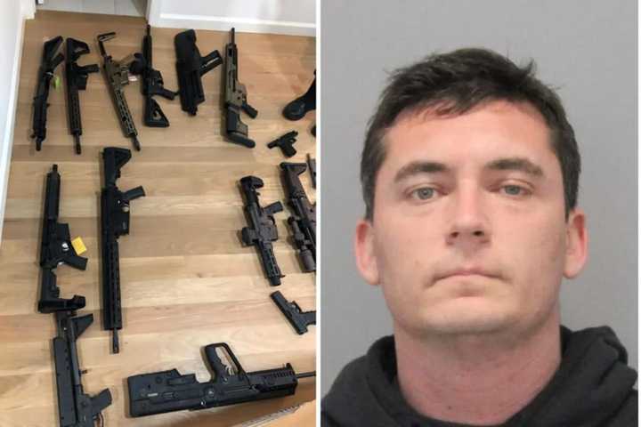 Ilya Ostrovskiy, age 38 of Hewlett, faced a 122-count indictment for hiding what the DA said was an "arsenal" of illegal weapons.&nbsp;