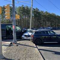 <p>A van carrying 11 school children and a car crashed in Manchester Township, NJ, on Tuesday, Apr. 16, 2024.</p>