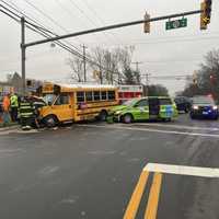 Three Adults, HS Student Hospitalized After School Bus Crash In South Jersey