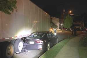 Tractor-Trailer Bound For Amazon Plant Creams One Car, Damages Others In South Hackensack